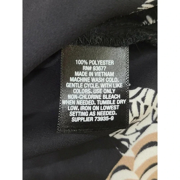 Worthington Women's Sleeveless Top Blouse Size Medium Giraffe Trees Semi-Sheer - Picture 4 of 4